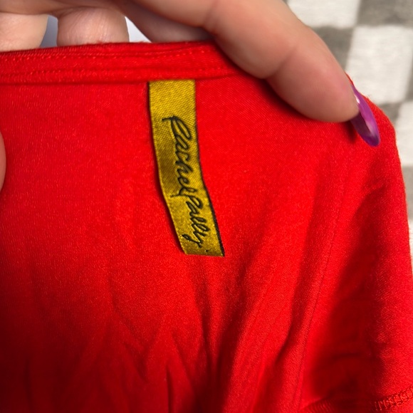 Rachel Pally red long sleeve crisscross back large l - Picture 3 of 4